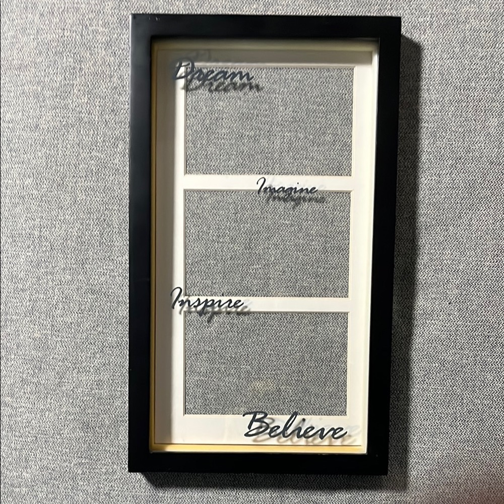 DREAM, IMAGINE, INSPIRE, BELIEVE 3-Photo Picture Frame